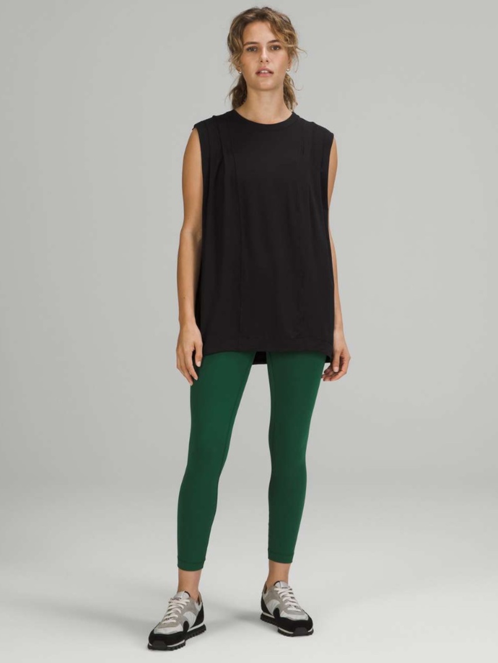 Lululemon Modal Pleated Shoulder Tank Top – Black – Size 12